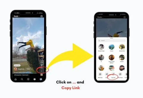 Copy Instagram Reel Link