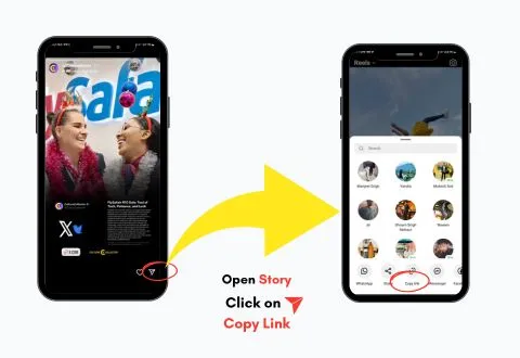 how to copy instagram story link