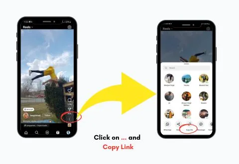 how to copy instagram video link